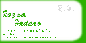 rozsa hadaro business card